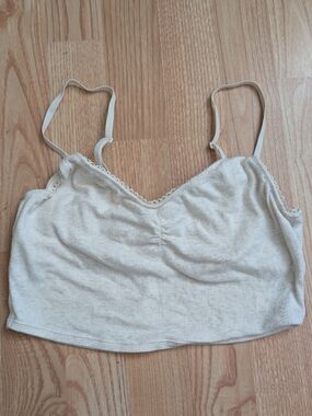 NWOT Aerie Pointelle Oatmeal Bra Top Size S
